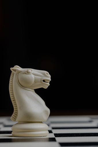 A closeup shot of chess pieces.