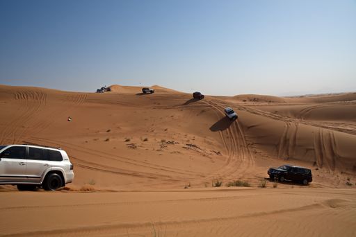 A shot of  off-roading and dune bashing around Al Madam desert with UAE offroaders