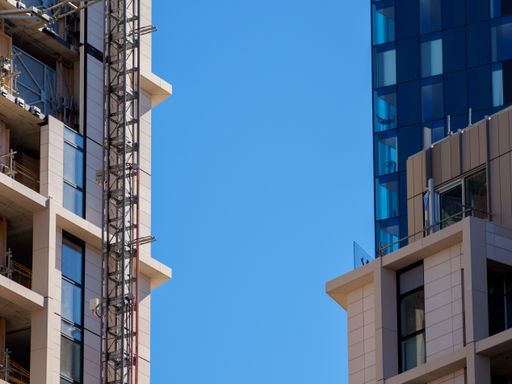 city living modern newly built apartment blocks finished and under construction