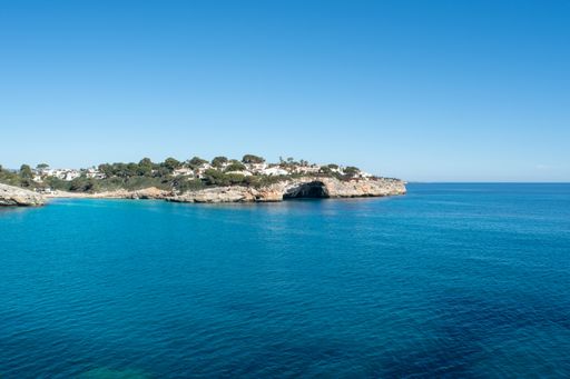 A beautiful view of Cala Mendia in Mallorca Balearic Islands, Spain