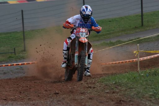 Dirt Bike Rider when accelerating