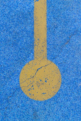 A vibrant yellow line traverses a blue background
