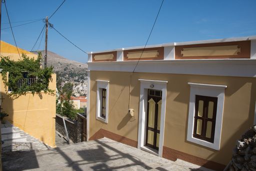 A modern house in Symi island, Greece