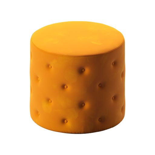 This image features modern minimal pouf seating with a white studio-style background