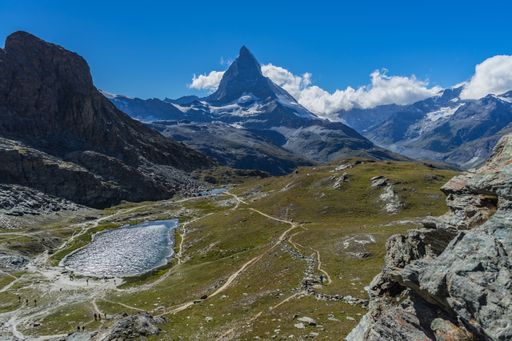 The beautiful Matterhorn mountain, in Valais region, Switzerland