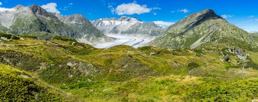 A beautiful scenery of Aletsch Glacier, Valais region, Switzerland