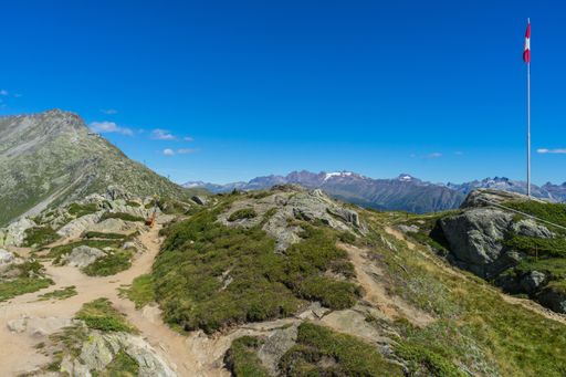 A beautiful scenery of Swiss Alps, in Valais region, Switzerland