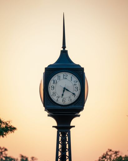 MI Victorian Clock at Sunrise, Northville