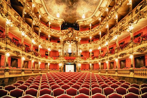 A beautiful interior of Old Residence Theatre in Munich
