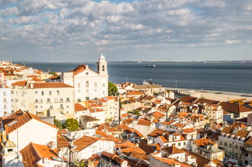 A beautiful city Alfama in Lisbon, Portugal
