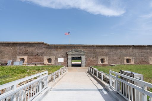 The entrance of Fort Sumter National Monument where the American Civil War started