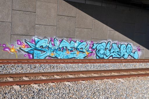 Otaki, Wellington, New Zealand June 29 2023. Graffiti painted on the walls of a railway over bridge