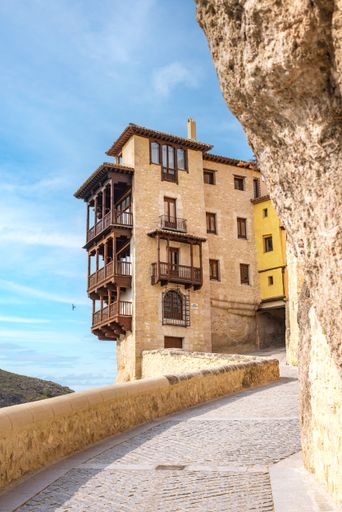 The Casas colgadas, hanging houses in the city of Cuenca, Castilla-La Mancha, Spain
