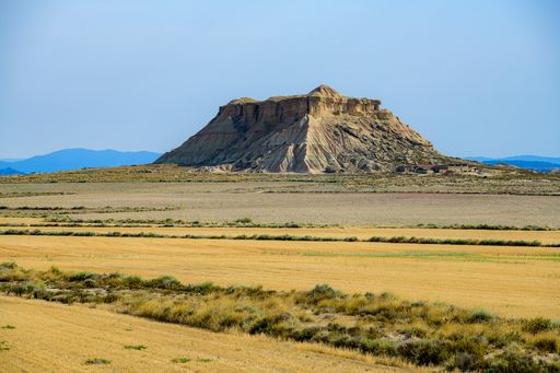 A beautiful shot of Bardenas Reales semi-desert natural region in Spain