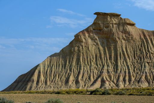 A beautiful shot of Bardenas Reales semi-desert natural region in Spain