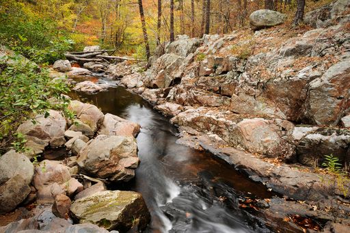 A mesmerizing view of the Pickle Creek spring in the sandstone valleys of Hawn State Park, Missouri