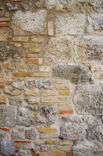 A vertical closeup shot of a brick wall - perfect for a cool vertical background