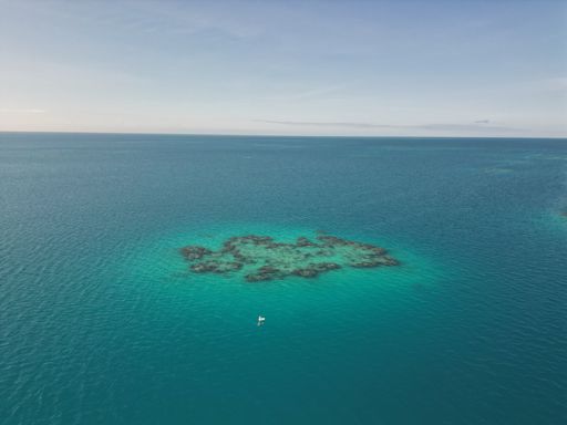 This stunning image shows the crystal clear waters of a Caribbean Bermuda ocean reef