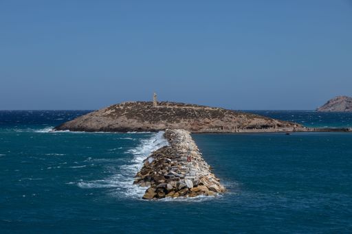 The Naxos Island, Greece is a beautiful tropical paradise with crystal clear waters and picturesque views of the Aegean Sea