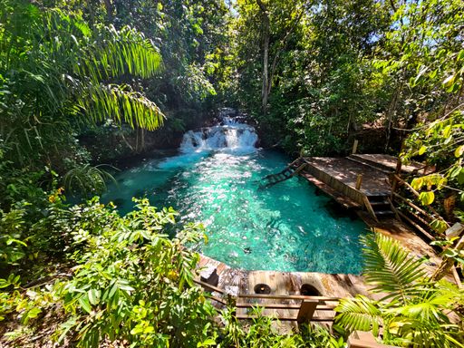 The Formiga waterfall in Jalapao in the state of Tocantins in Brazil.