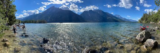 A panoramic view of the scenic Grand Teton National Park