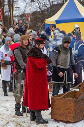 Historical reenactment of Gubec's peasant uprising of 1573 in Donja Stubica near Zagreb, Croat