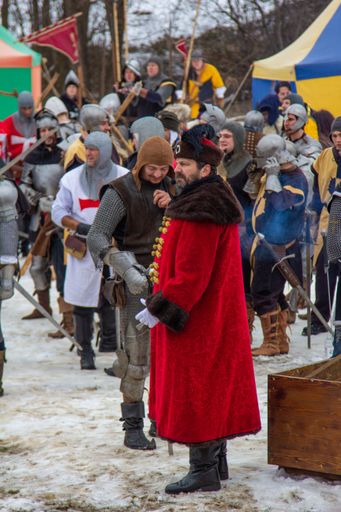 Historical reenactment of Gubec's peasant uprising of 1573 in Donja Stubica near Zagreb, Croatia