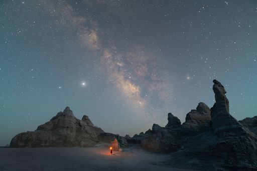 The Yardang landform group in Qinghai, China, is the most Mars-like place on earth, especially suitable for observing the starry sky