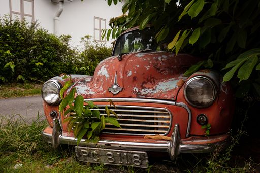 Abandoned old Car in Georgetown, Malaysia. Photograph taken in December 2019