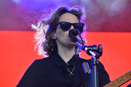 Singer and songwriter Anna Calvi in performance at the Bristol Sounds music festival. Lloyds Amphitheater. Bristol, England. UK. June 25 2023.