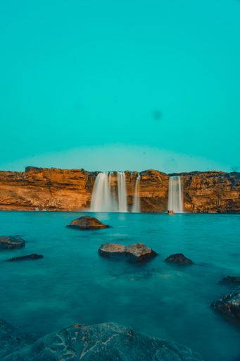 A breathtaking landscape of the Chitrakote Falls on the Indravati River in India