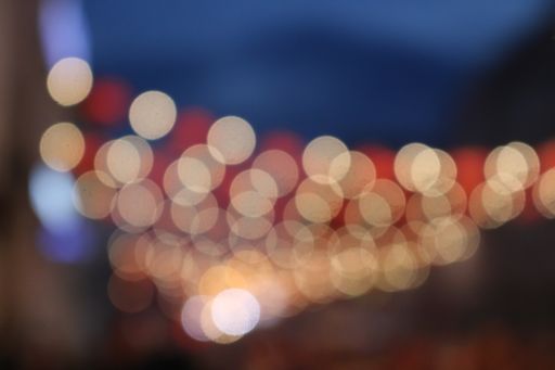 Decoration lights for Christmas and Chinese New Year in bokeh, blurred motion for backgrounds with copy space