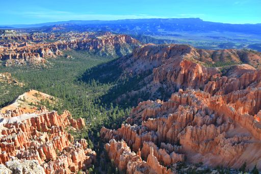 A scenic view of the unique rock formations of Bryce Canyon National Park, Utah