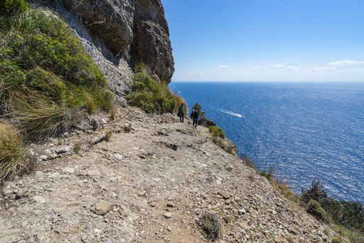 The Liguria coastline on Tigullio promontory between Camogli and Portofino, Italy