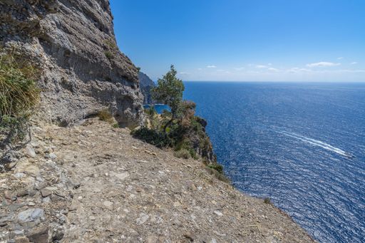 The Liguria coastline on Tigullio promontory between Camogli and Portofino, Italy
