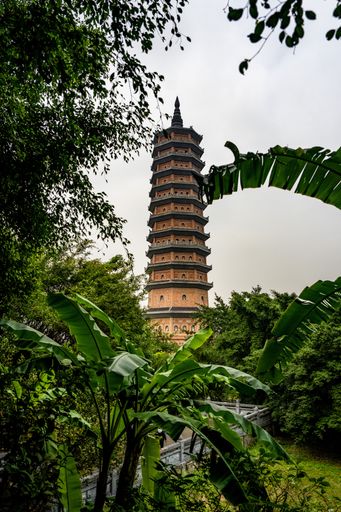 The Buddha Buddhist Shrine Tower at Bai Dinh Buddhist Temple Spiritual and Cultural Complex in Vietnam