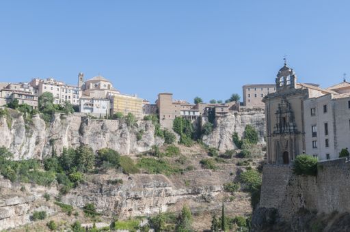 The details of the beautiful city of Cuenca, Spain during daylight