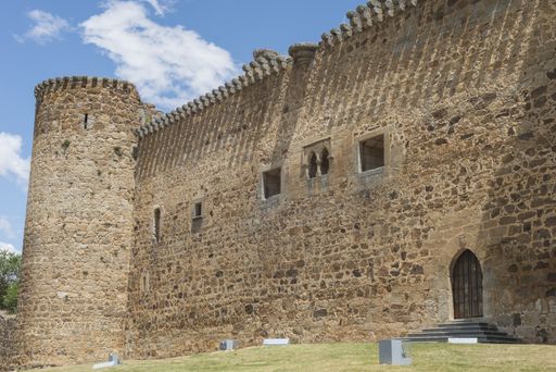 the beautiful view of Barco Avila Castilla la Mancha in Spain under a cloudy sky