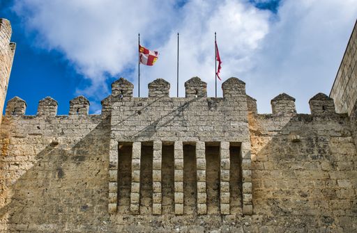 The 13th-century medieval castle in Montealegre de Campos, Valladolid, Castile and Leon, Spain