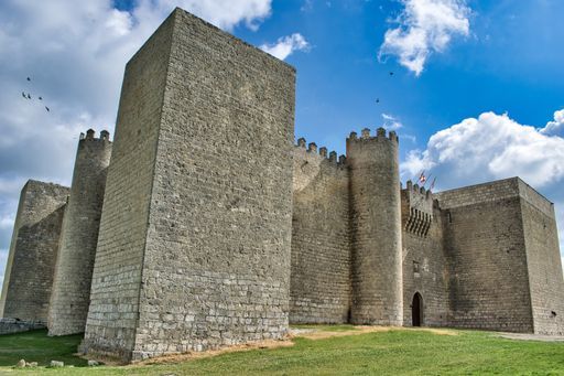 The 13th-century medieval castle in Montealegre de Campos, Valladolid, Castile and Leon, Spain