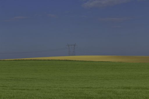We can see a large area dedicated to the production of cereals