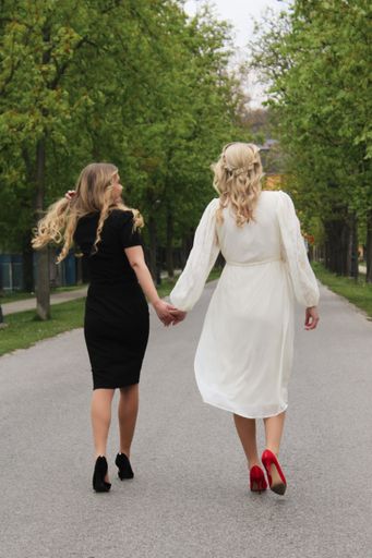 The bride and her beautiful bridesmaid