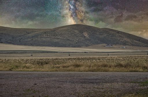 The Milky Way over the mountains