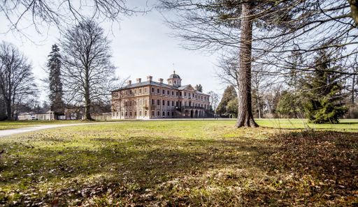 The garden of the Schloss Favorite palace, Rastatt, Germany