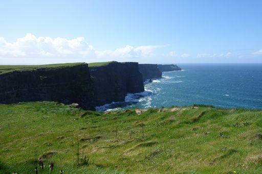 A scenic view of the Cliffs of Moher in County Clare, Ireland