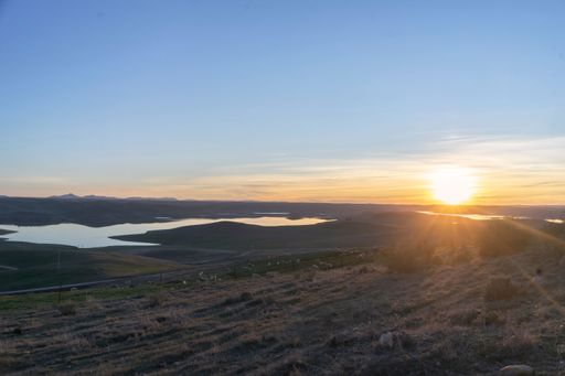 A scenic view of sunset over Extremadura, Puebla de Alcocer, Spain