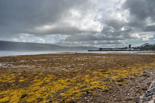 Cloudy sky over Inveraray, a small historic town on Loch Fyne, Argyll, Scotland