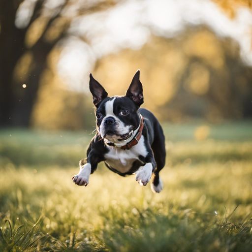 An adorable brown and white pup jumps to catch a Frisbee mid-air in an open grassy field
