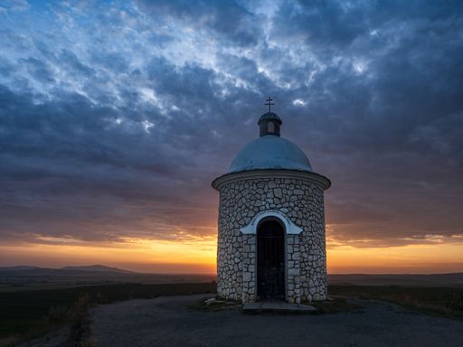 A scenic view of the Kaple sv Cyrila a Metodeje, Vaclava a Urbana church in Velke Bilovice
