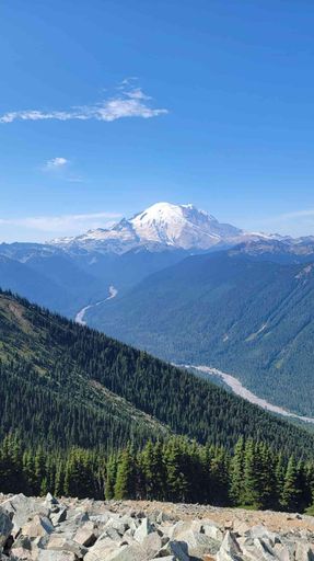 A View of Mt.Rainer from the Summit House on Crystal Moutain.
